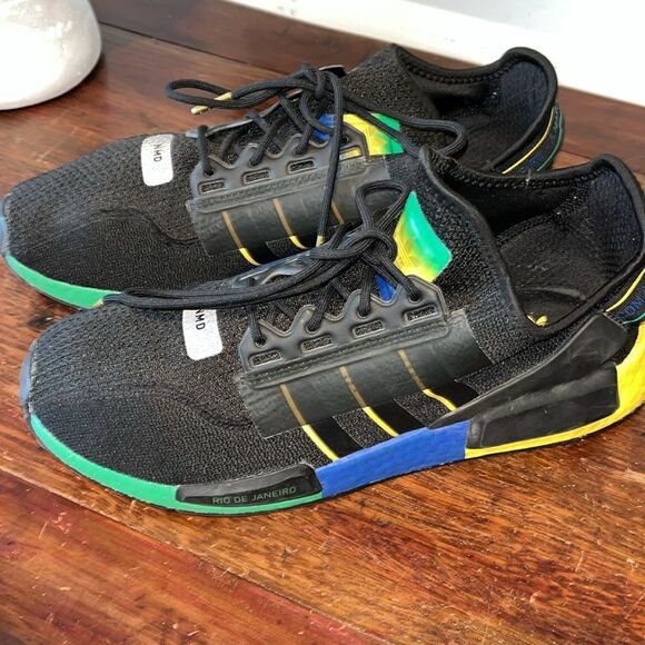 Adidas NMD R1 V2 Rio De Janeiro Brazil Black FY1255 Men's US 11 Running Shoes - Picture 8 of 8